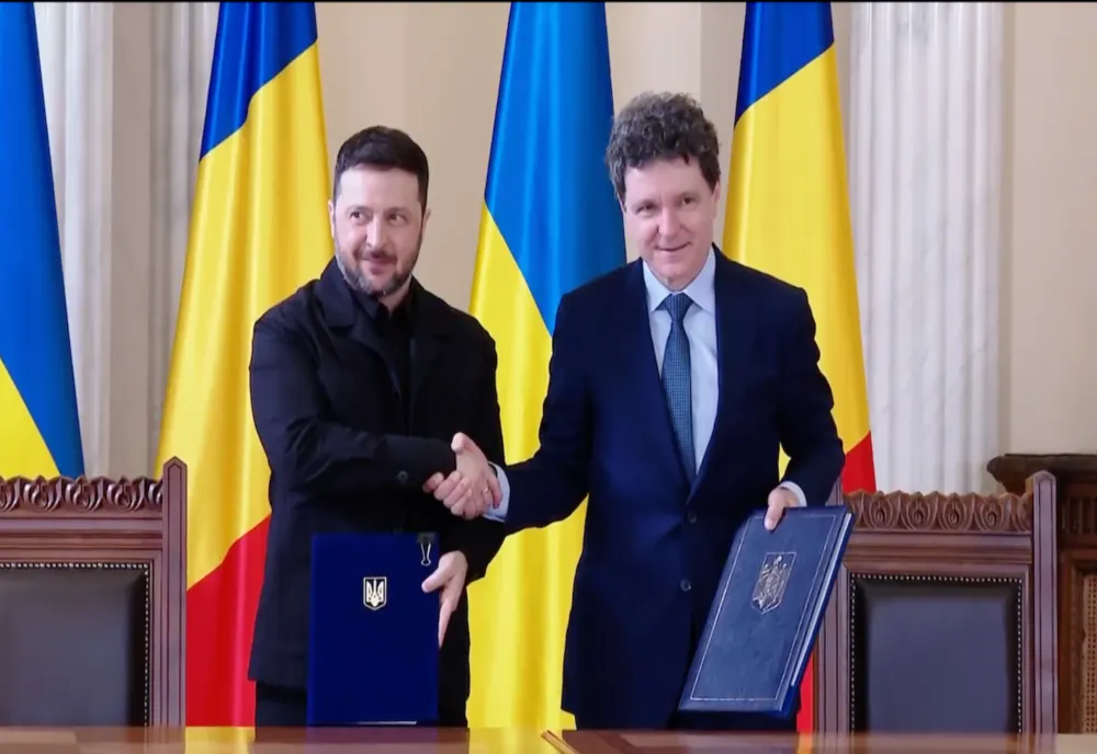 Volodimir Zelenski și Nicușor Dan au semnat acordurile și parteneriatele stategice comune, la Palatul Cotroceni