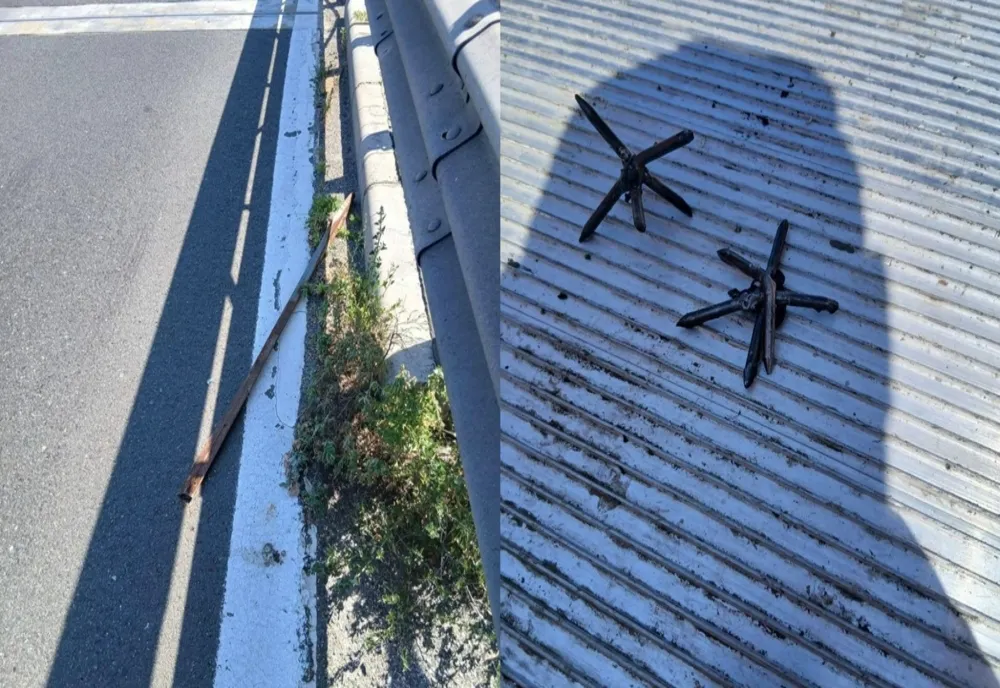 Pericol uriaș pe Autostrada Soarelui. Obiecte metalice capcană, găsite pe carosabil. Avertisment CNAIR