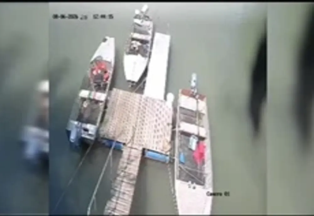 Incident pe brațul Sulina: o navă de marfă a eșuat la mal. Mai multe ambarcațiuni, lovite